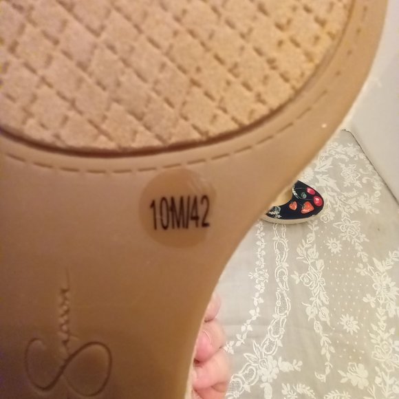 Size 10 Jessica Simpson "Zestah" Platform Wedge Espadrille Sandals W/Fruit Print - Picture 5 of 12